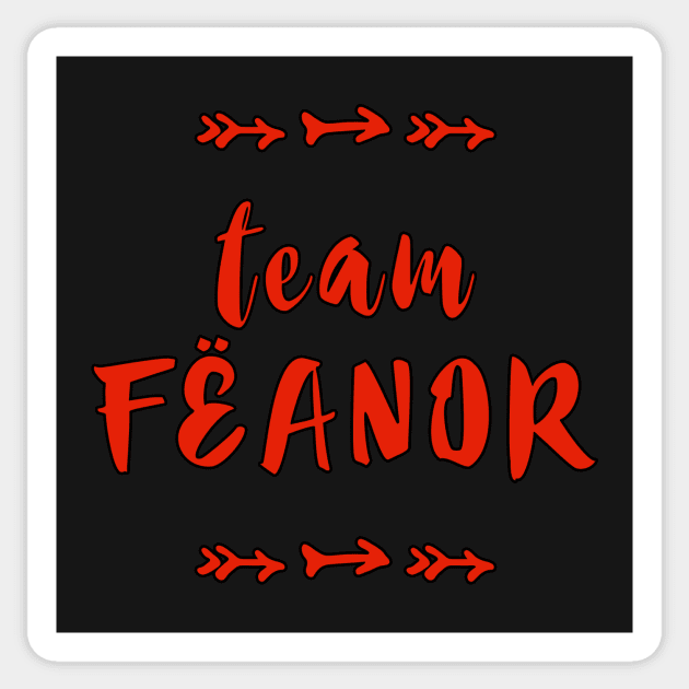 Team Fëanor Sticker by silmarillionshirts